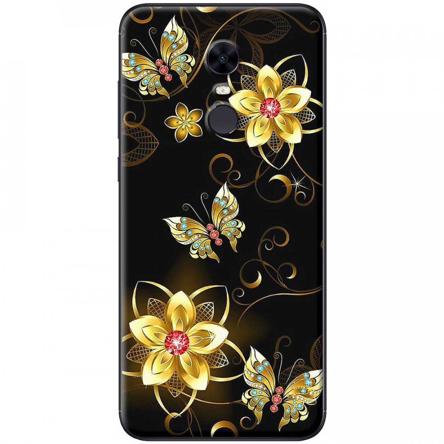 Ốp lưng dành cho Xiaomi Redmi 5 Plus mẫu Hoa bướm vàng