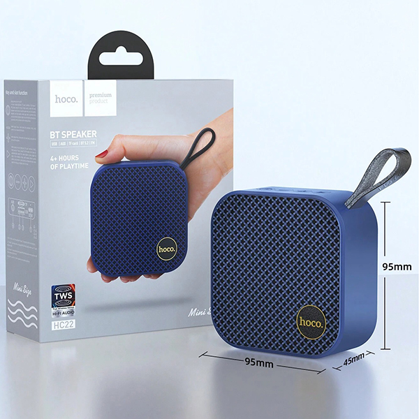 Loa bluetooth Hoco HC22, loa nghe nhạc mini để bàn hỗ trợ khe cắm thẻ nhớ, usb, âm thanh vòm 3D- Hàng chính hãng