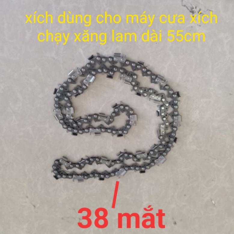 Xích dùng cho máy cưa xích chạy xăng lam dài 55cm, xích 38 mắt
