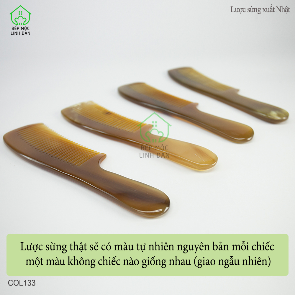 Lược Sừng Thân Dài Nhỏ Gọn (Size: L-18cm) Có Thể Bỏ Túi Xách [COL133]