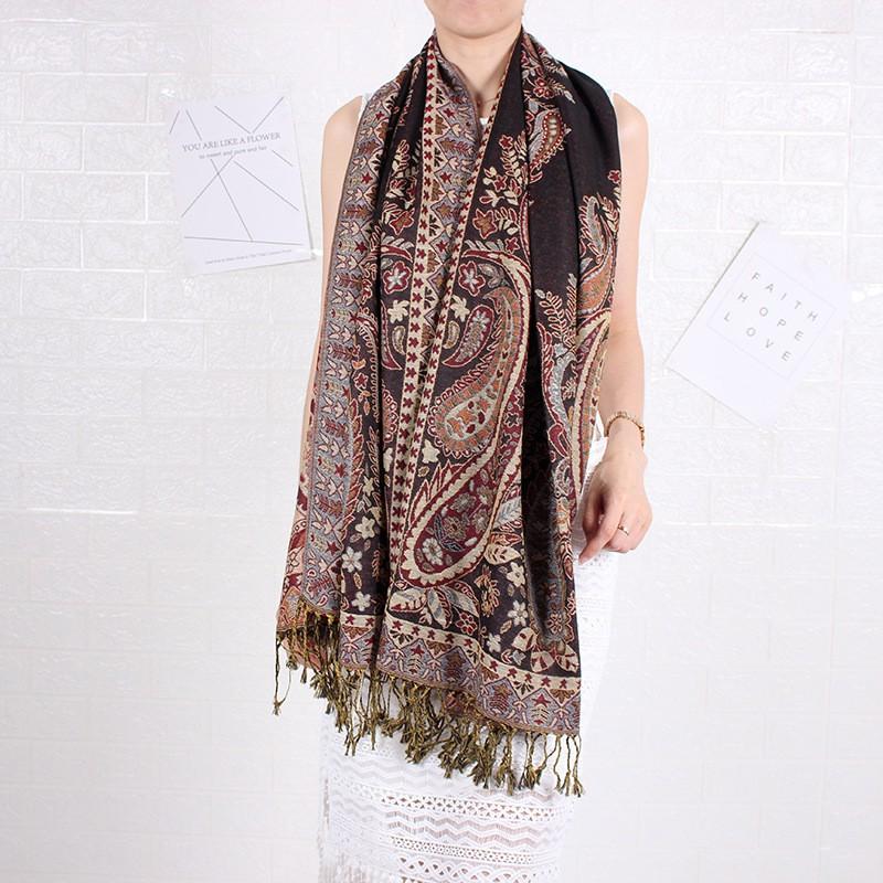 KHĂN CHOÀNG CỔ PASHMINA THỔ CẦM HOA HỒNG 03