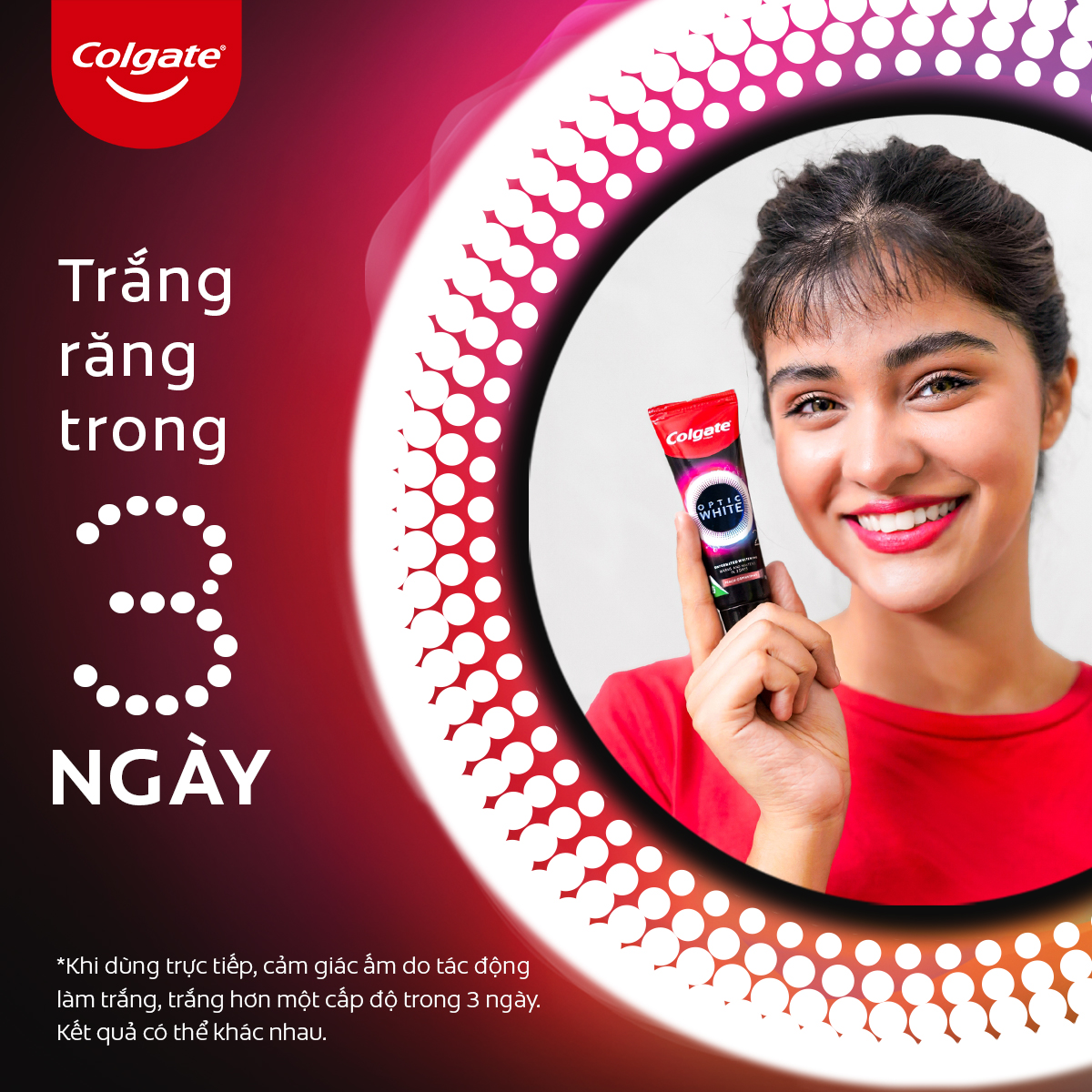 Bộ 2 Kem Đánh Răng Colgate Optic White O2 Oxy Hoạt Tính trắng răng 3 ngày 85g Hương đào