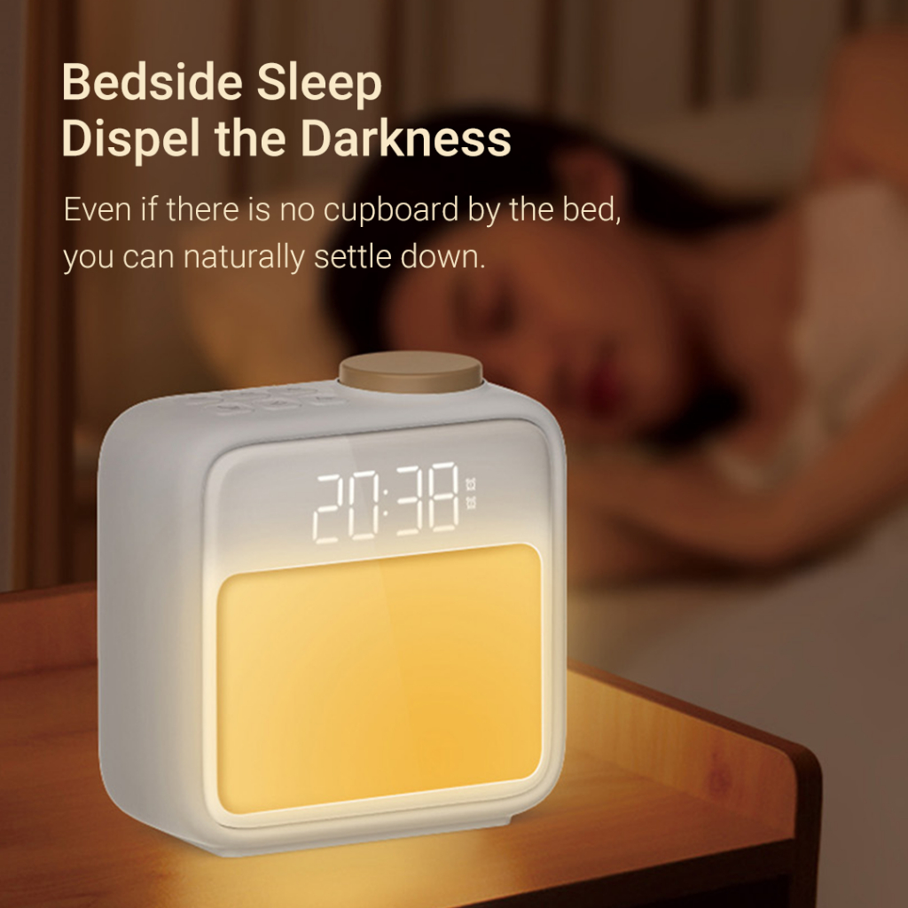 Đồng Hồ Báo Thức Điện Tử Để Bàn Có Đèn Ngủ Và Nhạc Xiaomi Youpin Yeelight