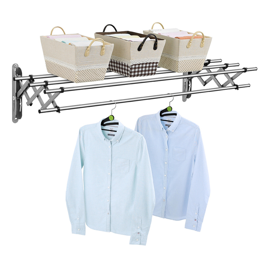 Giàn phơi gắn tường xếp gọn Wellex
