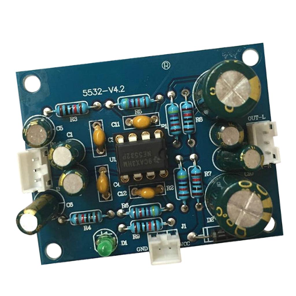 2 Pieces Pre-amp Amplifier Board Double Panel 12-35V Digital Audio Module