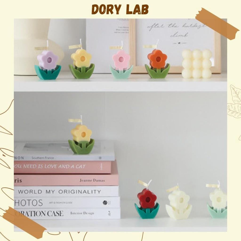 Nến Thơm Hình Bông Hoa Không Khói Handmade, Phụ Kiện Decor, Chụp Ảnh - Dory Lab