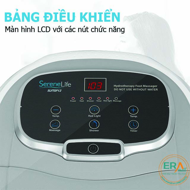 Bồn Ngâm Chân Massage Con Lăn Tự Động Serenelife SLFTSP12