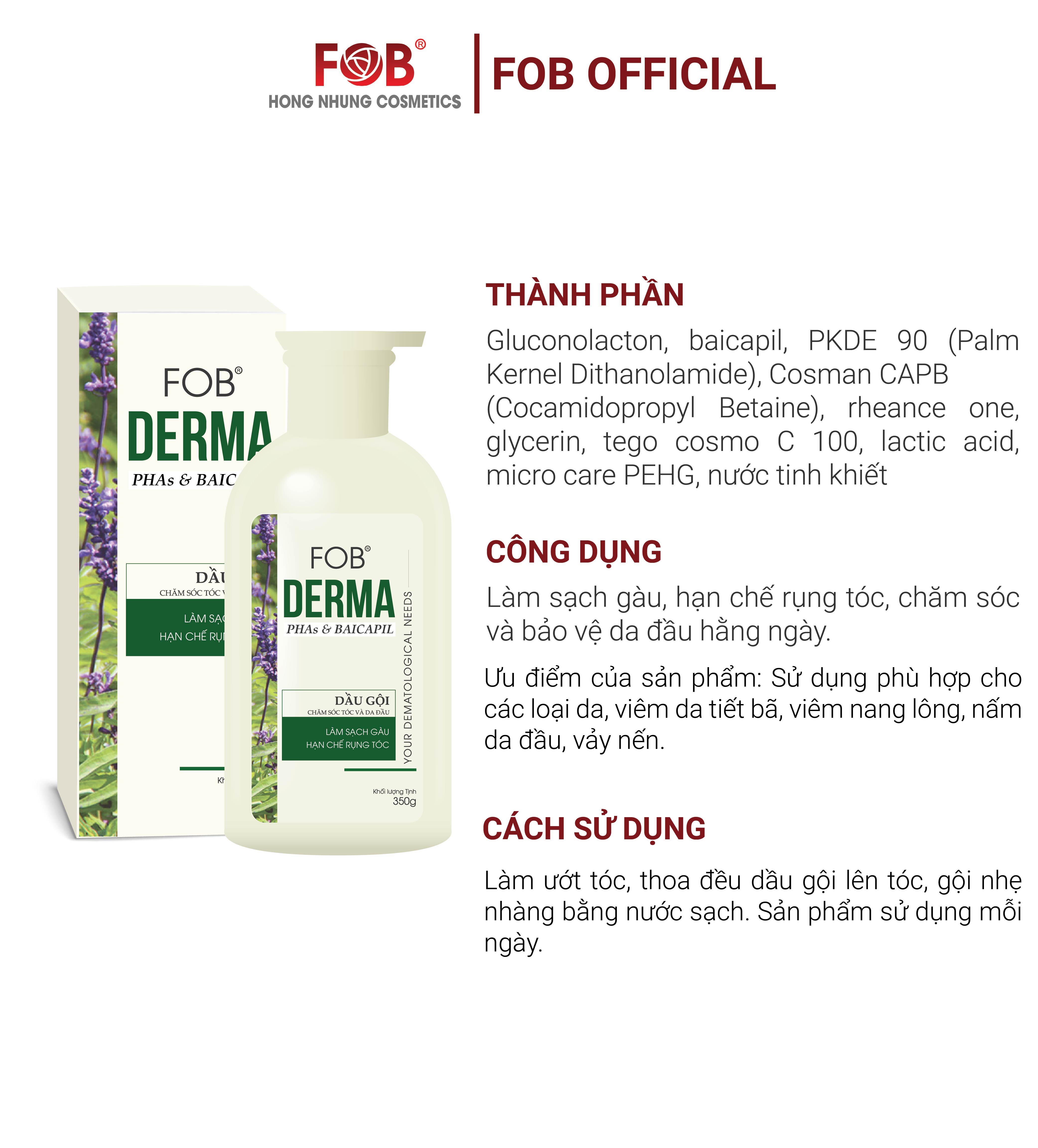 FOB DERMA - Dầu gội chăm sóc tóc và da đầu