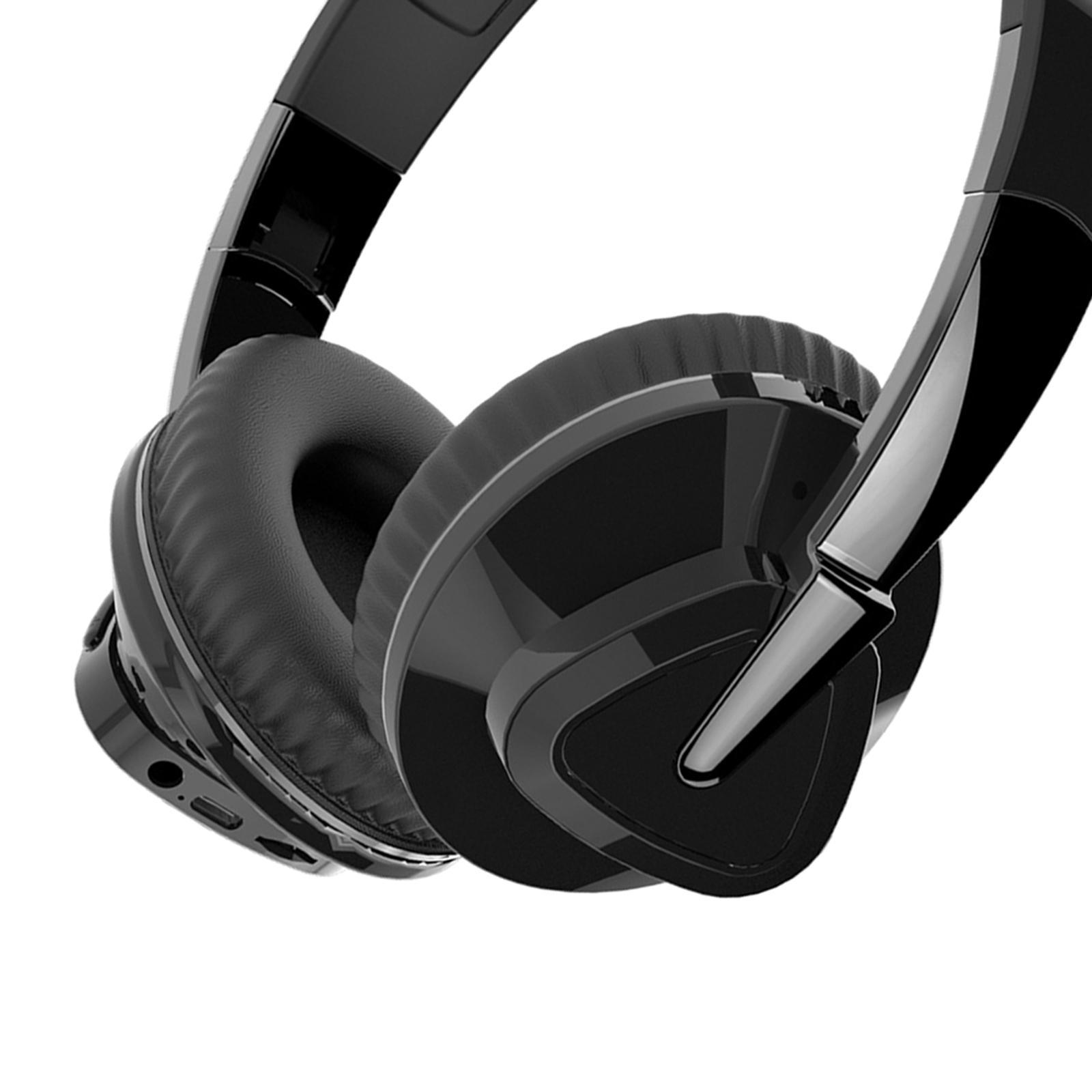 Bluetooth Over Ear Headphones Protein Earmuffs Portable Built in Mic Wireless/Wired Headset for Tablets TV PC Desktop Computer Cellphone