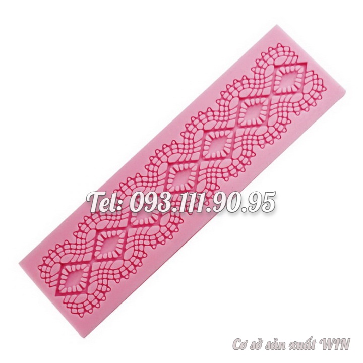 Khuôn silicon làm bánh, rau câu, socola, fondant hoa văn kiểu - Mã số 1068