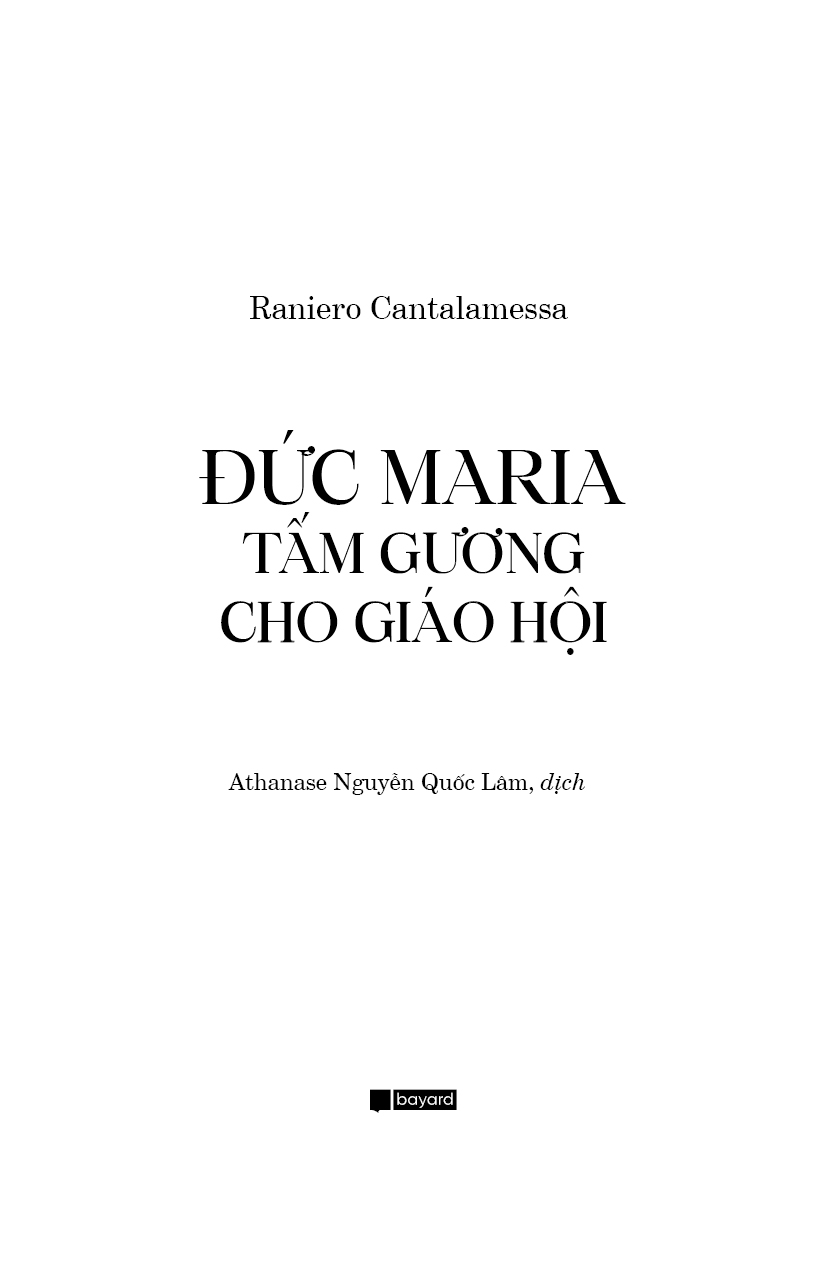 ĐỨC MARIA - TẤM GƯƠNG CHO GIÁO HỘI