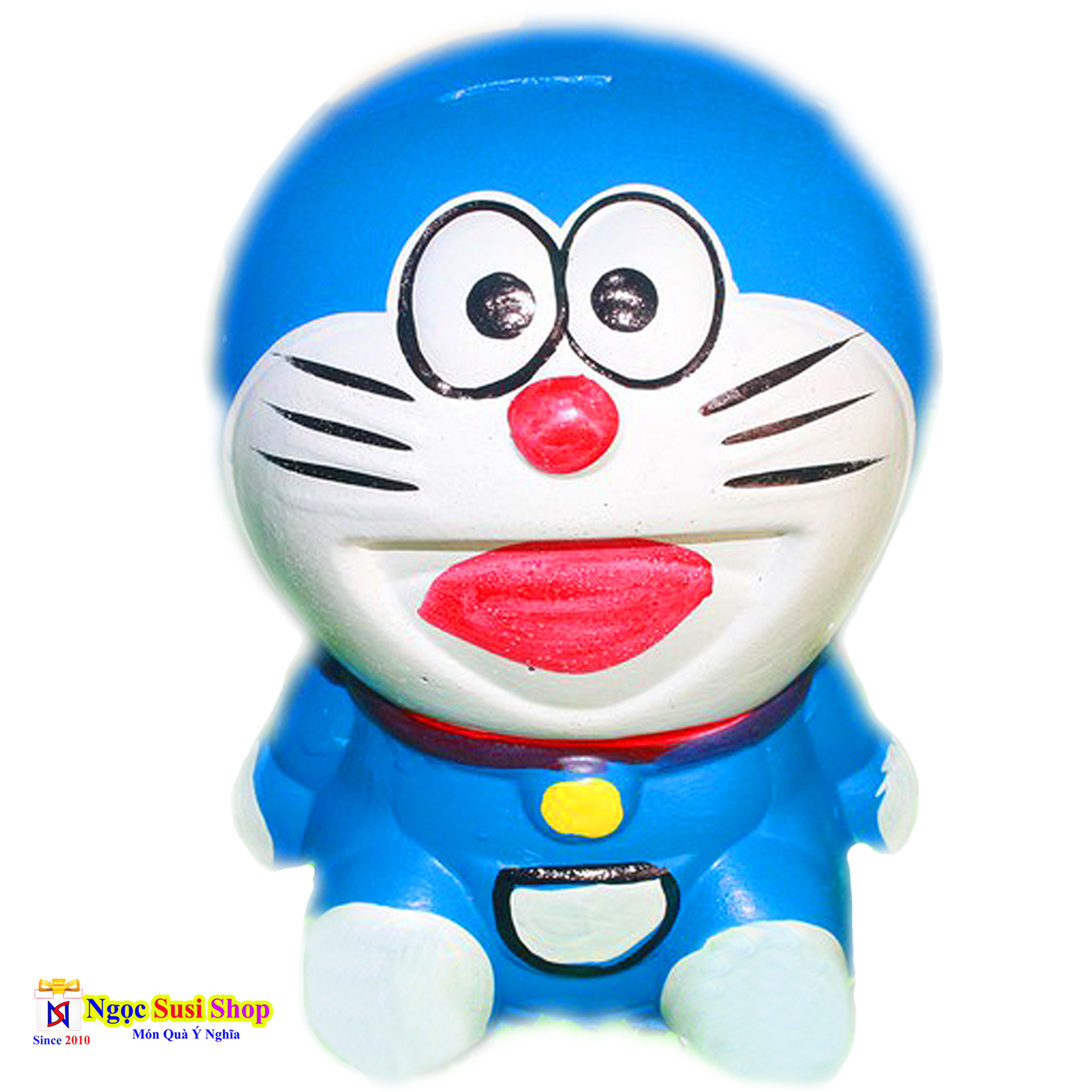 ỐNG HEO ĐẤT TIẾT KIỆM ĐÔRÊMON DORAEMON CHO BÉ - NGẪU NHIÊN MÀU