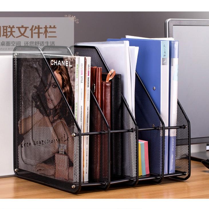 Khay đứng để hồ sơ, tài liệu 4 ngăn văn phòng bằng kim loại vô cùng chắc chắn bền đẹp - DMA store