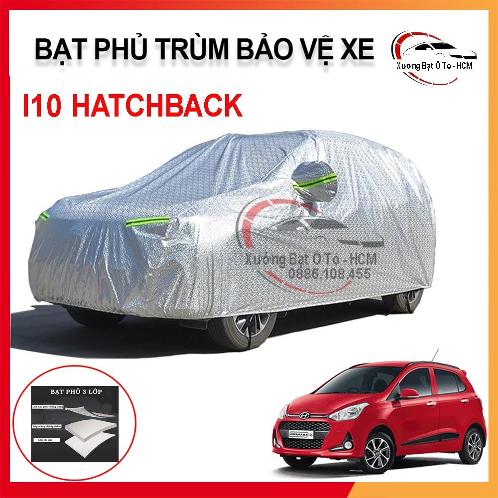 Bạt Phủ Xe Ô Tô 3 Lớp Tráng Nhôm Cao Cấp, Áo Trùm Bảo Vệ Xe I10 HATCHBACK, Bạc Phủ Trùm Bảo Vệ Che Nắng