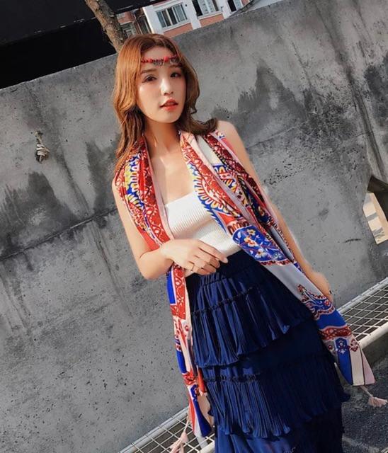 Khăn choàng du lịch biển khăn choàng boho in hoạ tiết thổ cẩm