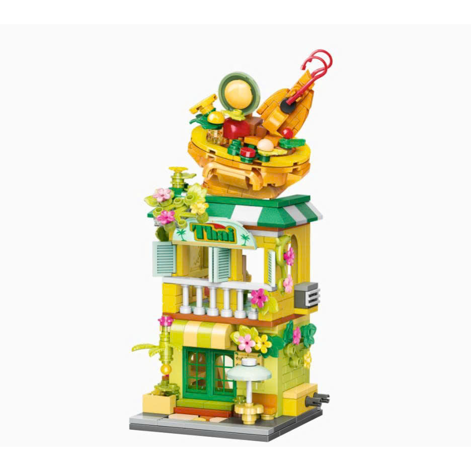 Đồ chơi - KEEPPLAY - 28029 Bộ đồ chơi xếp hình mô hình Nhà hàng Southeast Asia (KT 10.6x10x21.6cm)