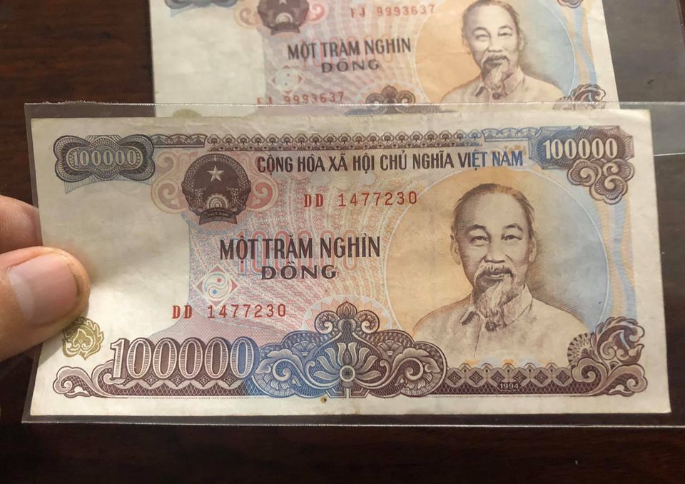 Tờ 100 ngàn đồng Việt Nam 1994, tiền xưa bao cấp sưu tầm