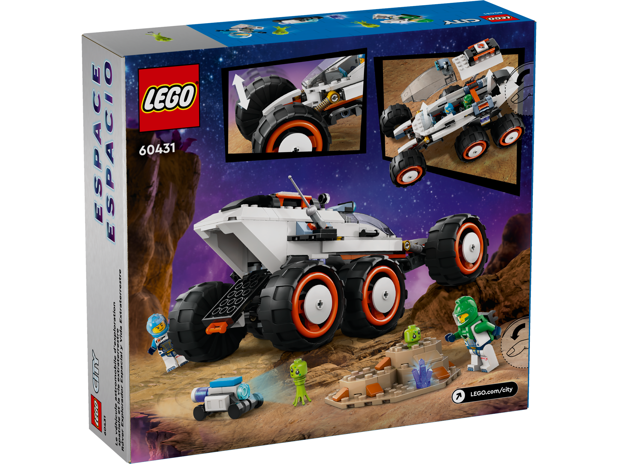 Đồ Chơi Lắp Ráp Xe Thám Hiểm Không Gian Và Người Ngoài Hành Tinh - Space Explorer Rover And Alien Life - Lego City 60431 (311 Mảnh Ghép)