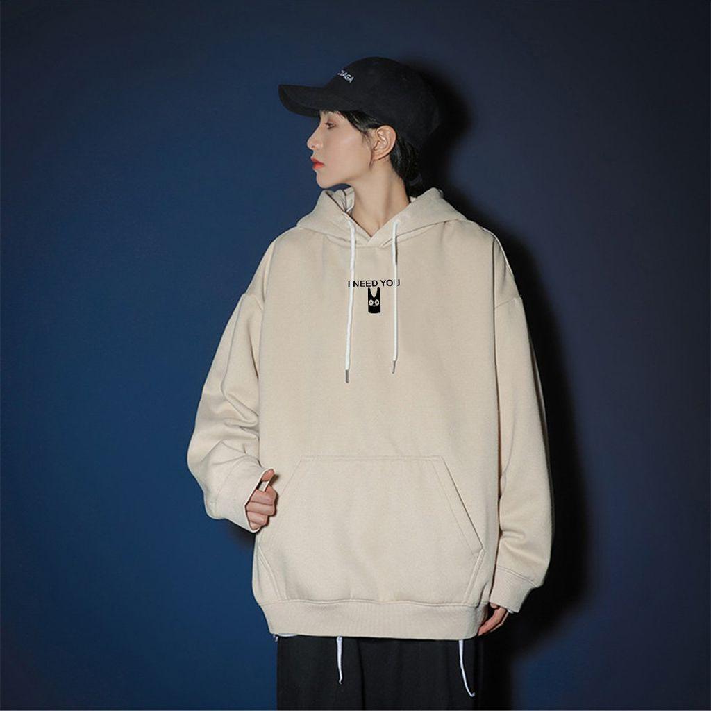Áo hoodie nam nữ áo khoác I Need You phong cách ovesize siêu đẹp Unisex Form Rộng – ST12 - babitrendy
