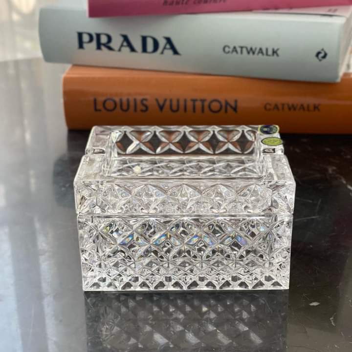 Hộp đựng pha lê cigar kiêm gạt tàn 2 in 1 Bohemia Crystal Hàng chính hãng
