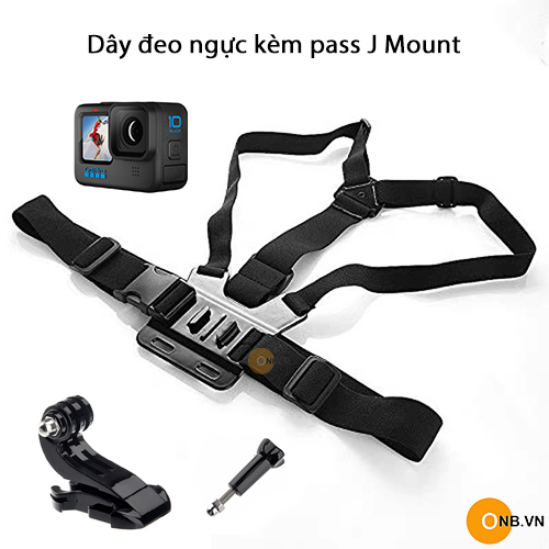 Dây đeo ngực dùng để gắn Gopro kèm Pass J mount và chốt