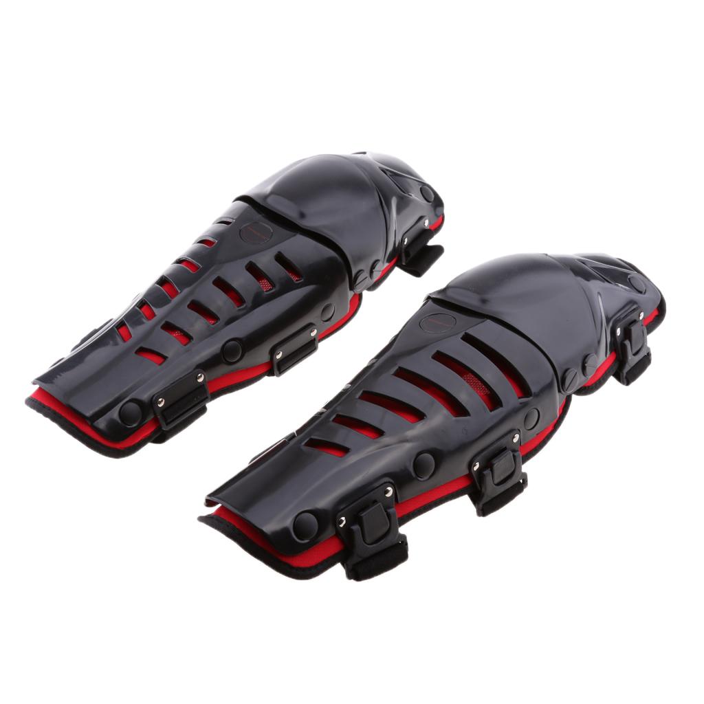Motorcycle Motocross Racing Knee Shin Guards Pads Protector Gear Red