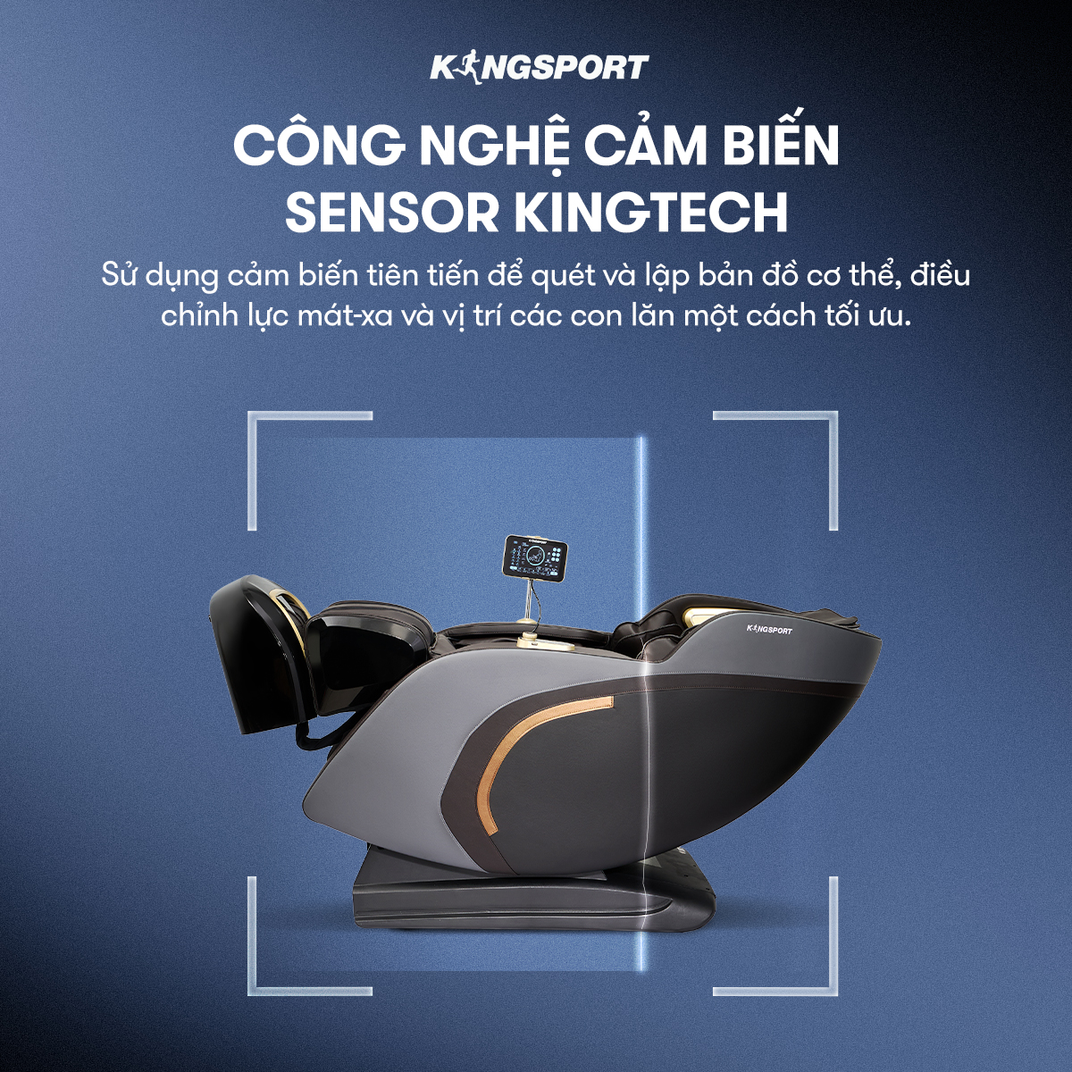 Ghế massage KINGSPORT G89 New cao cấp con lăn 3D,chế độ quét cơ thể thông minh, công nghệ lọc khí Ion âm, túi khí xoay bắp chân