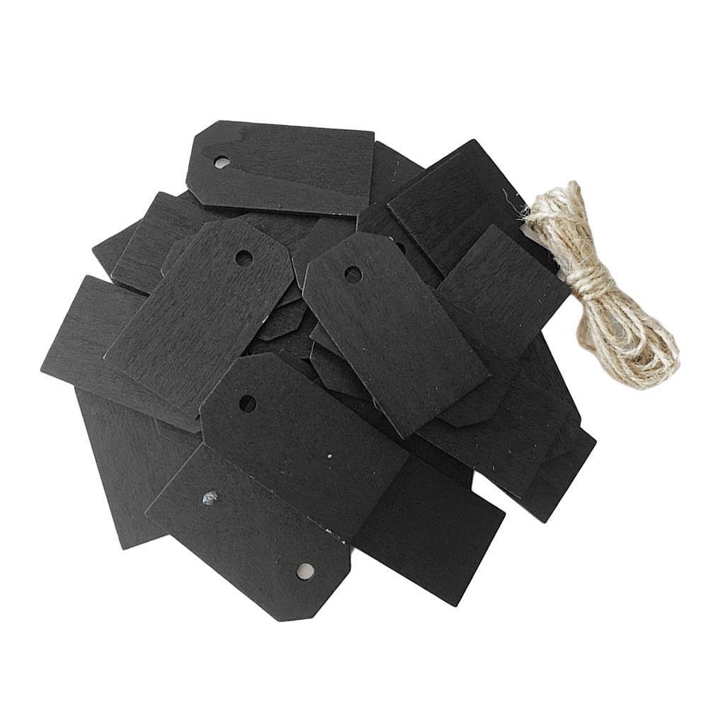 50 Pieces Blank Memo Board, Wooden Board for Chalk Lettering, Kitchen Board Chalk Board