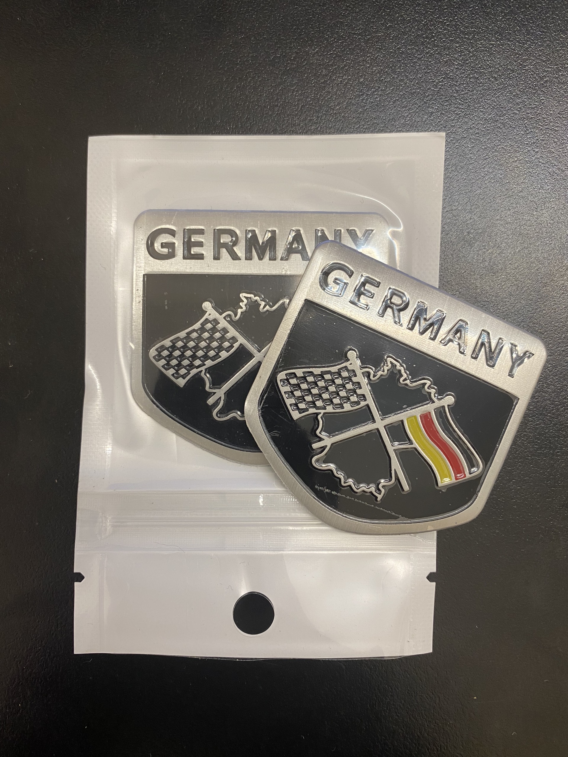 Tem Nhôm Logo Dán Xe Hình Lá Cờ Các Nước Hoa Kỳ, Italia, Germany Trang Trí Ô Tô Xe Máy