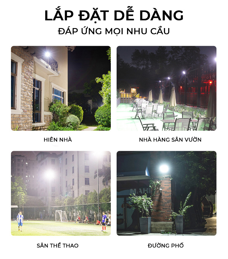 Đèn Đường Led Năng Lượng Mặt Trời Siêu Sáng 100W CHÍNH HÃNG- LK SOLAR LD-44100, Sử dụng 100% năng lượng mặt trời, lắp đặt ngoài sân, đường phố, trang trại, cảm biến ánh sáng, có remote điều khiển