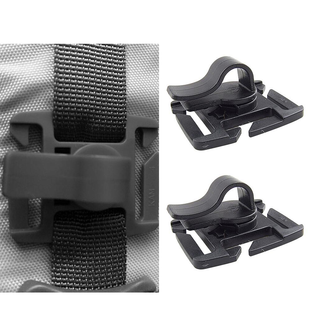2 Pieces Water Bladder Drinking Tube Webbing Clip Holder