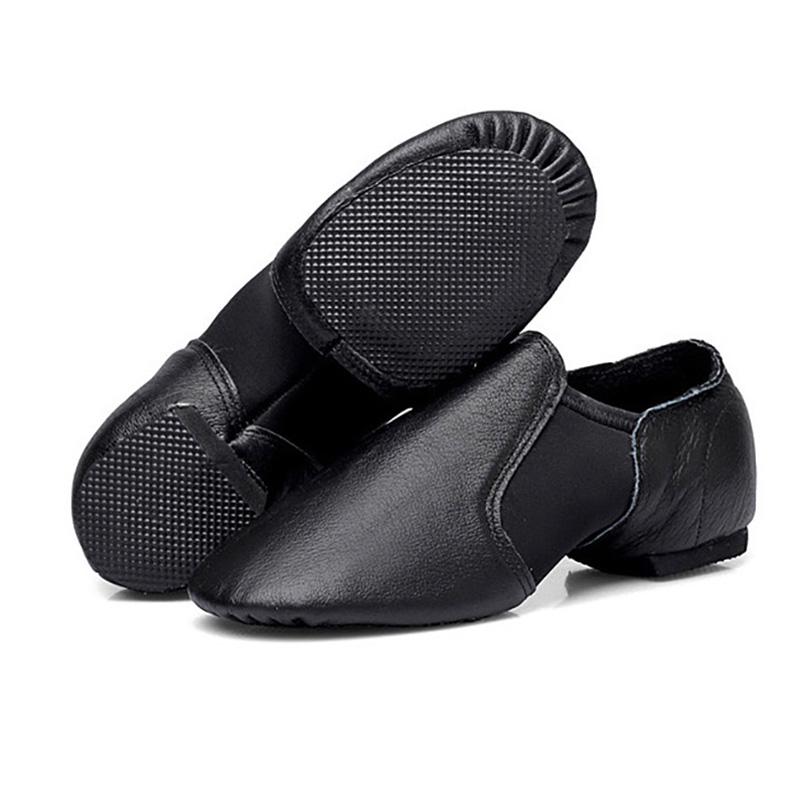 Giày jazz bằng da mới gốc Sneakers Sneakers Thể dục dụng cụ nhảy múa Unisex Trượt trên giày thể thao nhảy nhạc jazz cho nhạc jazz Color: black Shoe Size: 40