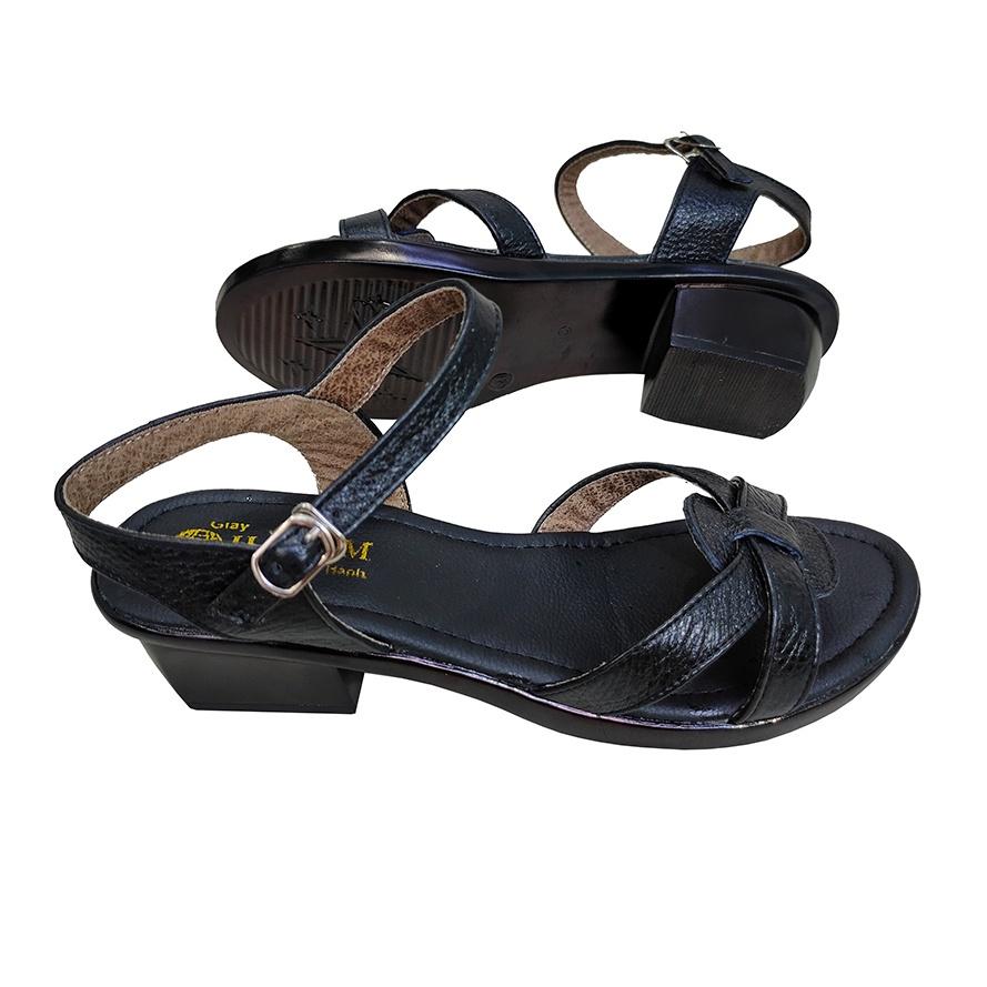 Giày Sandal cao gót nữ TiTi ĐÔ da bò thật cao cấp 5cm DNU2129d