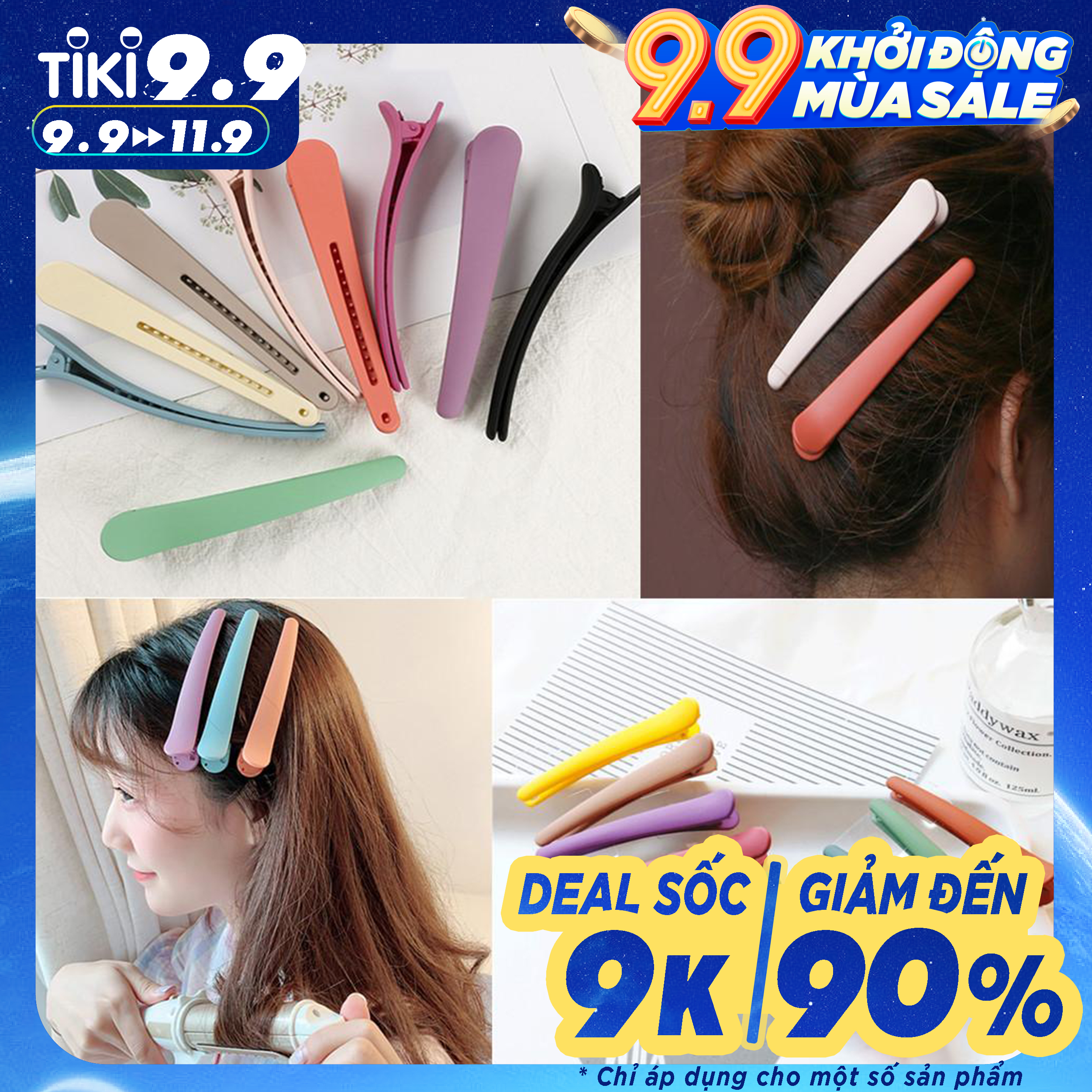 Combo 3 Kep Tóc Mỏ Vịt Nhiều Màu Hàn Quốc Loại Xịn Cực Bền Siêu Đáng Yêu - Giao Mầu Ngẫu Nhien - MP130