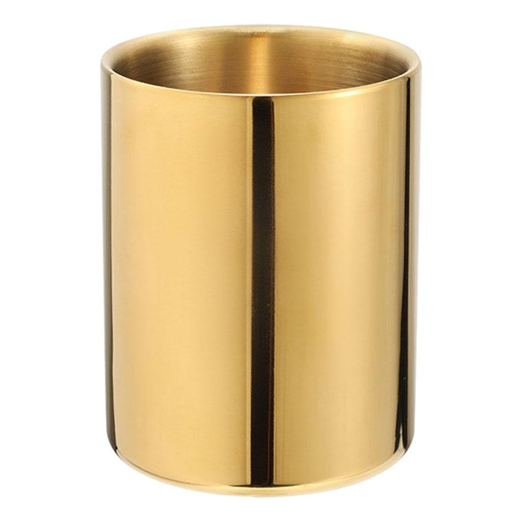 Pen Holder Cylinder Makeup Brush Cup Round Stationery Container