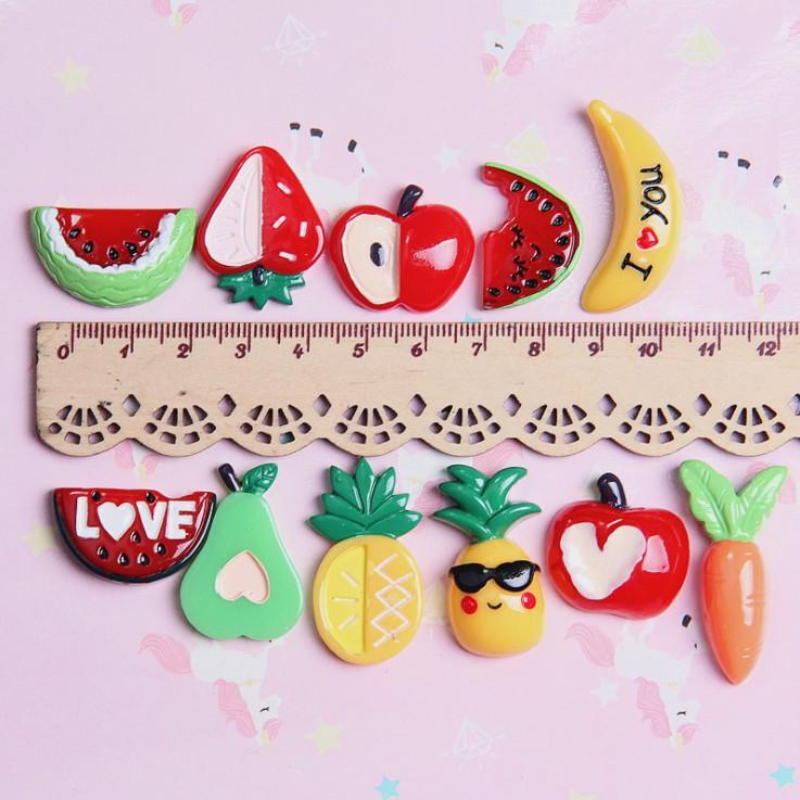 Chuyên Charm * Charm mô hình hoa quả trang trí vỏ điện thoại, kẹp tóc, DIY