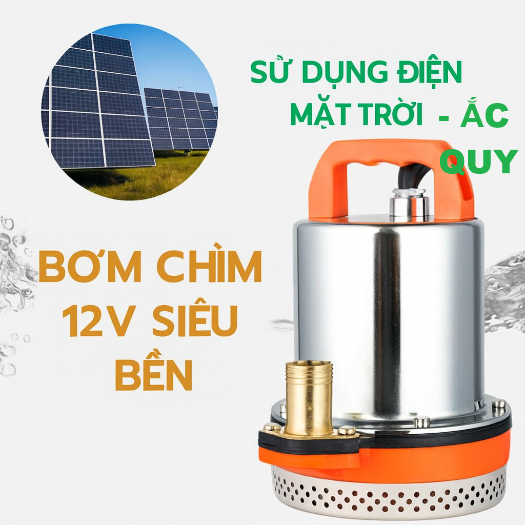 Máy Bơm Tõm 12V Lõi Đồng Cao Cấp – Dùng Cho Bình Ắc Quy, Tưới Cây, Bơm Ao Hồ, Bơm Nhanh Lưu Lượng Nước Lớn
