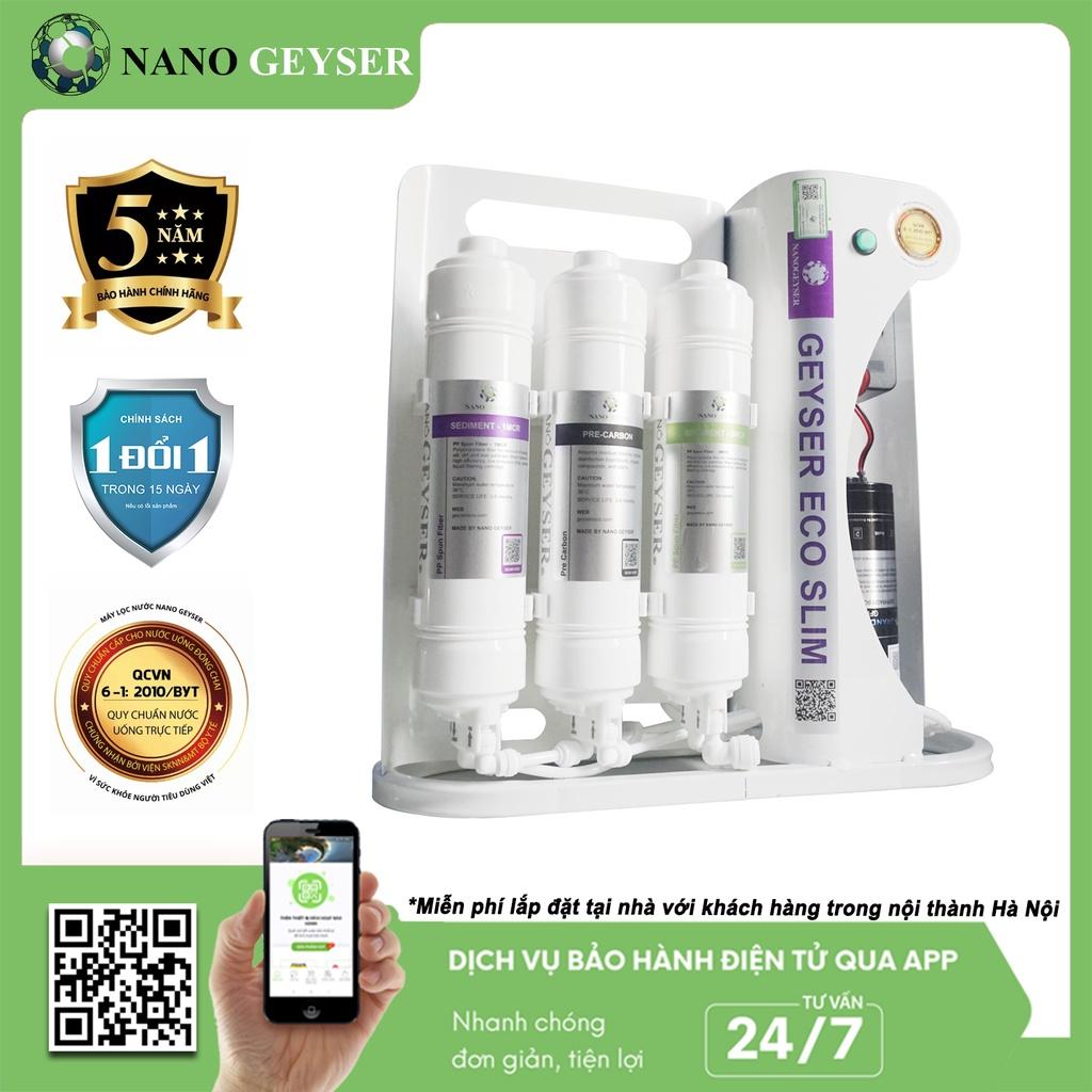 Máy lọc nước Nano Geyser SLIM S8 công nghệ Ro - Hàng Chính Hãng - ECO SLIM S6 CẤP LỌC