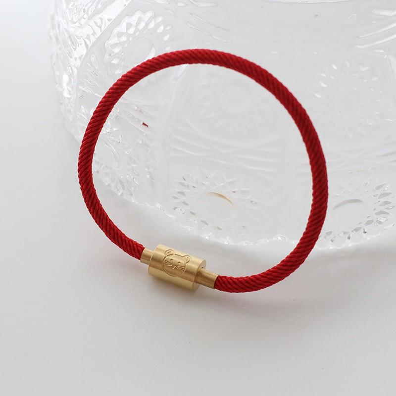 Vòng Tay Chỉ Đỏ Khóa Titanium Đúc Nano Không Phai Màu-Hàng không phai màu khi sử dụng tắm rửa thoải mái