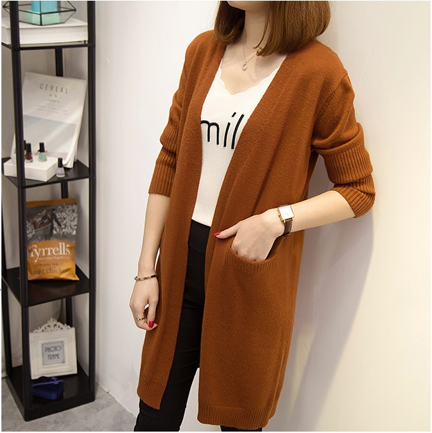 Áo cardigan nữ len dài mềm mịn dày ấm cao cấp Đũi Việt AK32