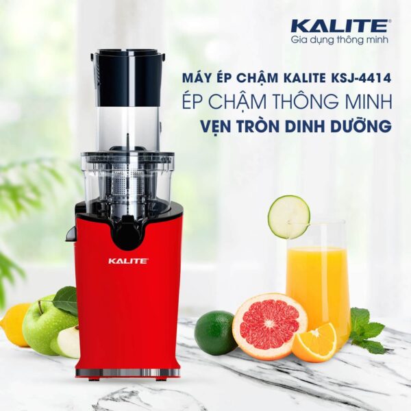 Máy Ép Trái Cây, Máy Ép Chậm Mini KALITE KSJ4414 Tiêu Chuẩn Châu Âu Dung Tích 400 ML Công Suất 200 W - Hàng Chính Hãng