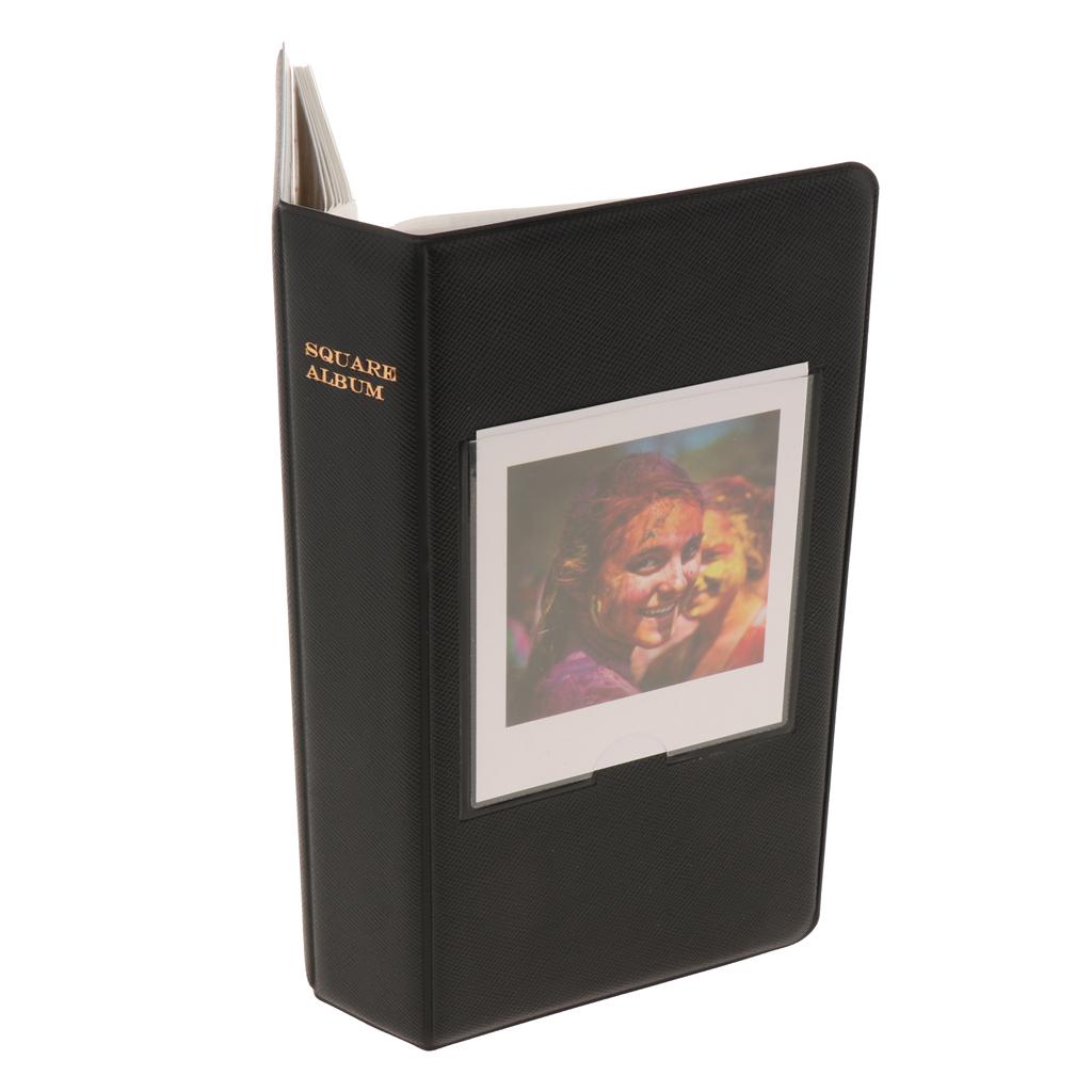 2x64Pockets Photo Album Picture Storage Case for Fuji SQ20/SQ10/SQ6/SP-3 black