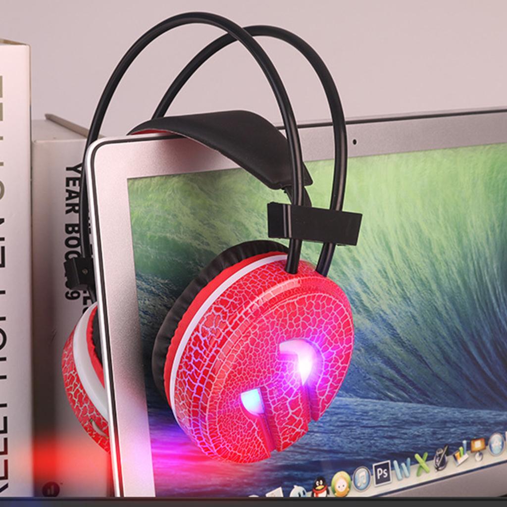 Gaming Headset With Microphone, Headphone with LED Light for Laptop Mobile Phones PC