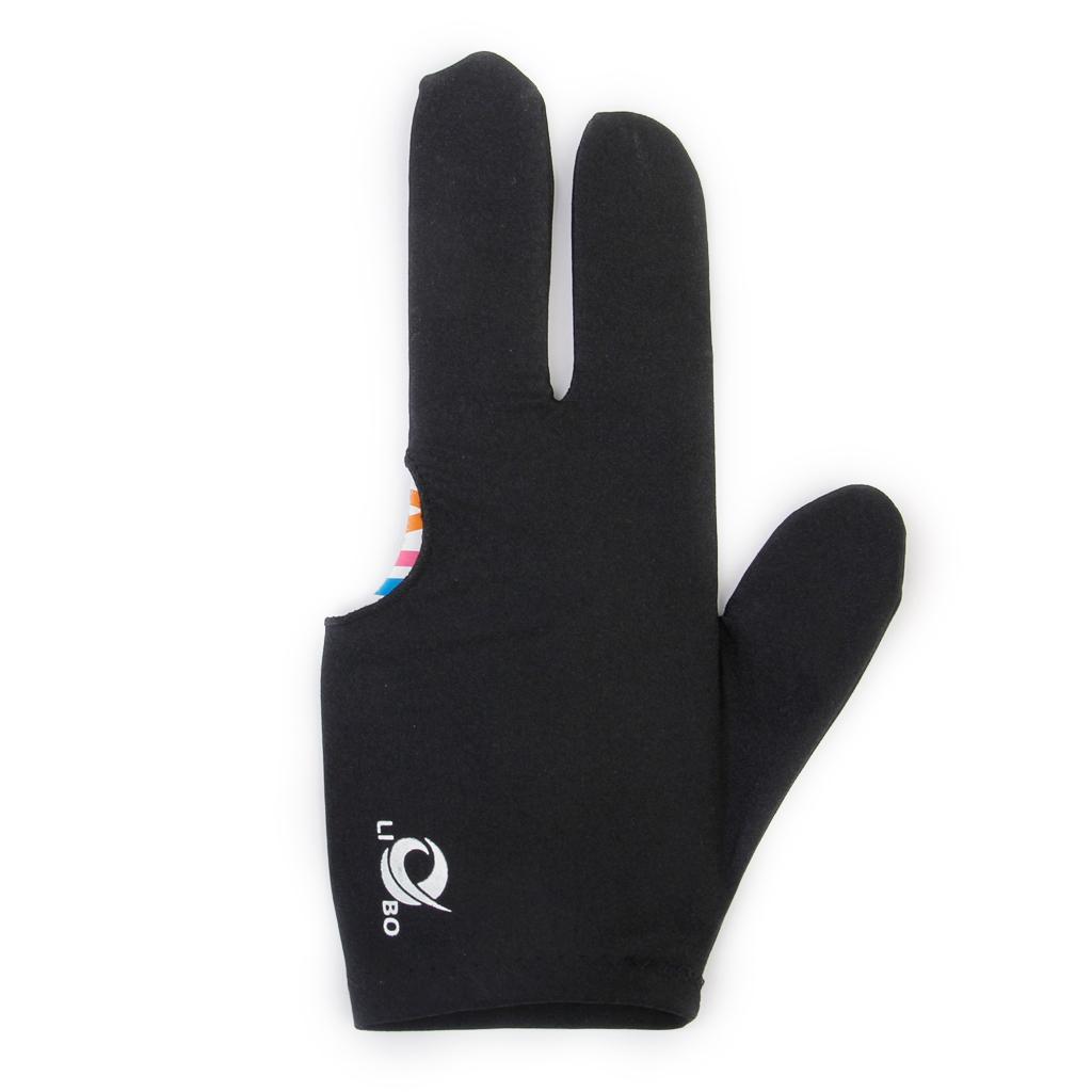 Snooker Billiard Cue Glove Pool Left/Right Hand Three Finger Accessory Black