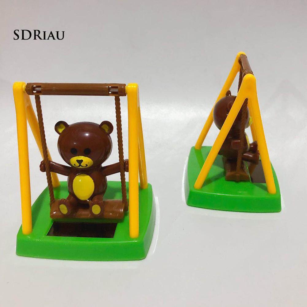 Tượng gấu hoạt hình sử dụng năng lượng mặt trời trang trí xe hơi