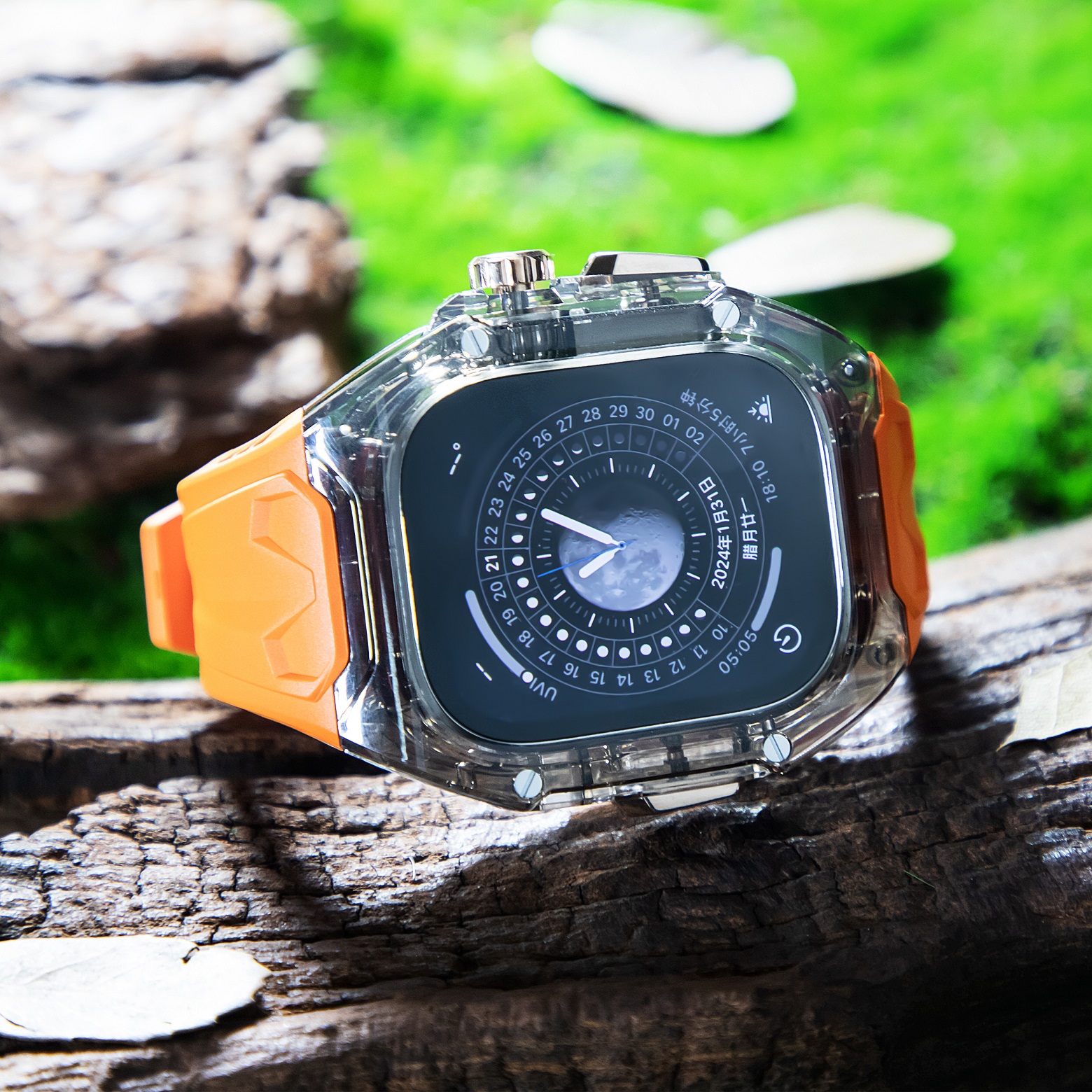 Ốp Case tích hợp dây đeo Lamborghini Style cho Apple Watch Ultra 1/2 49mm - Hàng Chính Hãng