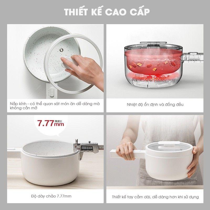 Nồi lẩu điện mini chống dính đa năng OLAYKS
