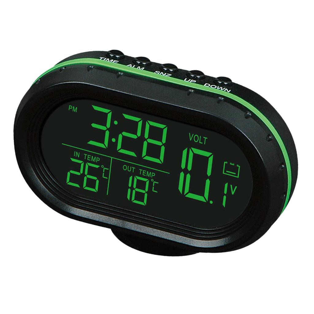 LCD Large Display Car/Auto Clock Display Voltage & Temperature C/F & Time