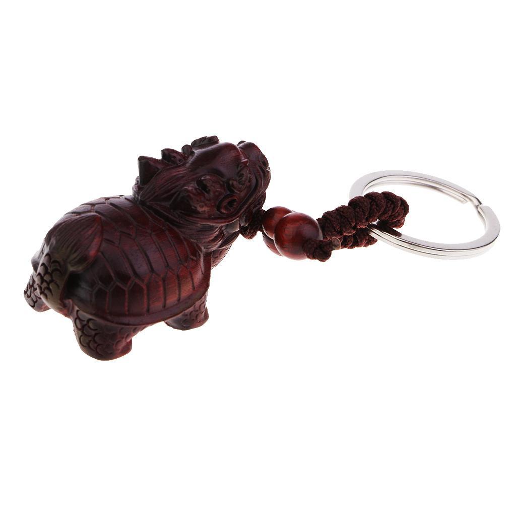 Animal Handmade Wood Keyring Charm Gift Car Purse Handbag Pendant Keychain