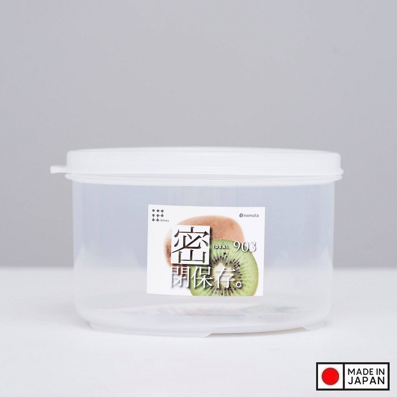 Combo 3 hộp nhựa đựng thực phẩm 830ml loại tròn có nắp nội địa Nhật Bản